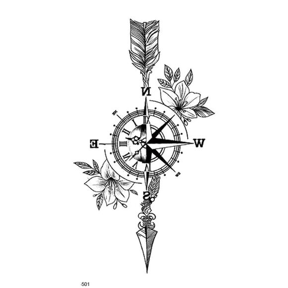 (11 Sheets) Men Women Temporary Tattoo Half Sleeve for Arm Back Leg Body Tattoos - Picture 7 of 12